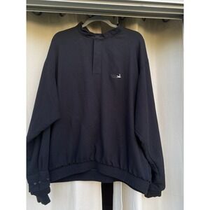 Bodega Harbor Golf Zero Restriction Henley Snap Sweater Mens L Black USA